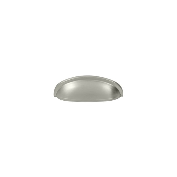 K407U15 Elongated Shell Pull Brushed Nickel, 10PK